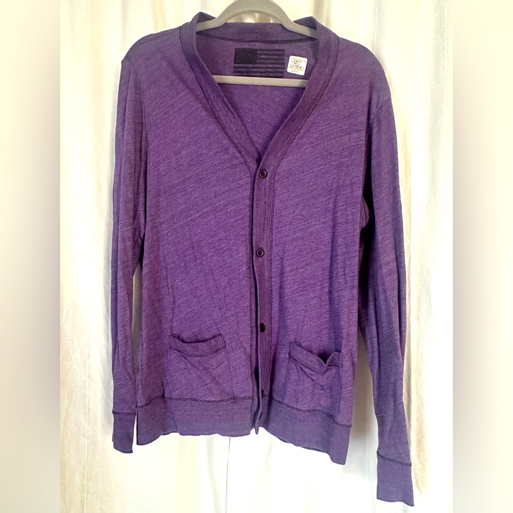 Men’s Metropark Purple Button up Cardigan! Size:Large